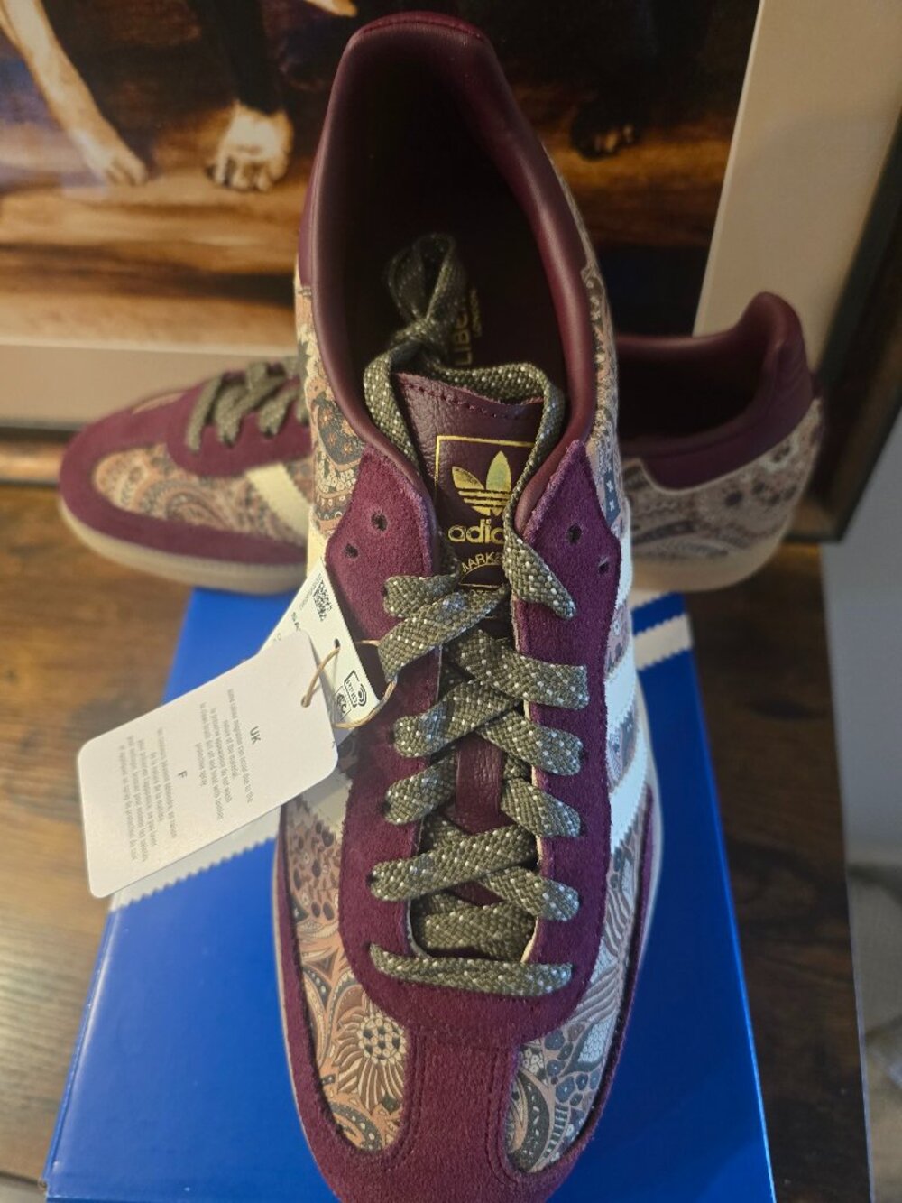 Adidas Samba OG X Liberty London KH9802 2026 Maroon / Olive Men's Sz 10 US NEW